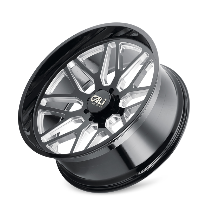 Cali Off-Road Invader 9115 22x12 8x165.1 -51mm Gloss Black Milled Wheel 9115-22281BM