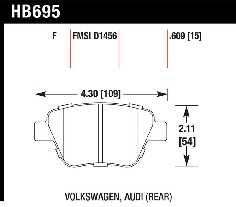 Hawk Performance HB695B.609 HPS 5.0 Street Brake Pads