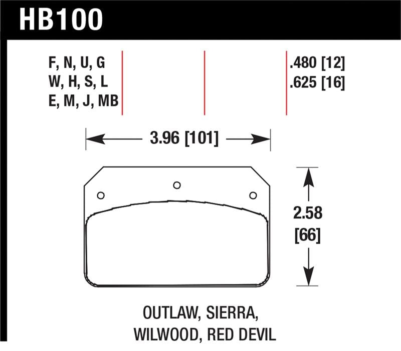 Hawk Performance HB100E.625 Blue 9012 Motorsport Brake Pads