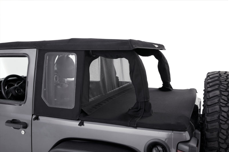 Bestop 18-26 Jeep Wrangler JL 2-Door Halftop Conversion Kit (Premium Black Twill)