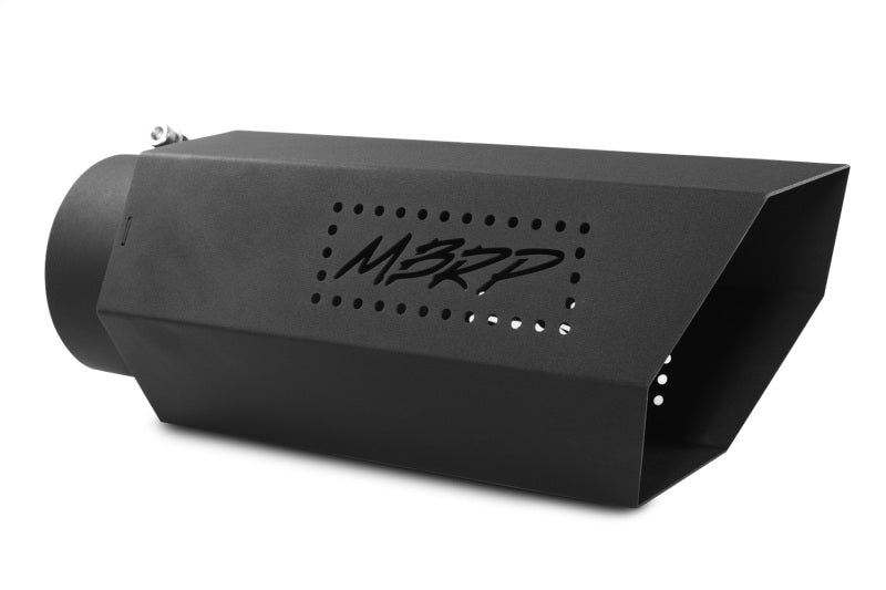 MBRP T5167BLK Black Hex Exhaust Tip ID-5 in. OD-6 in. L-16 in. Stainless Steel Black Coated w/out Stainless Steel Logo Plate Black Hex Exhaust Tip