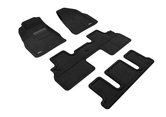 3D MAXpider Elegant Front, Rear & 3rd Row Floor Mats for 2008-2017 Buick Enclave