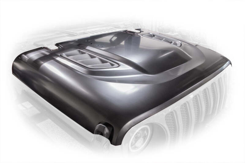 DV8 Offroad 18+ Jeep JL Rubicon Replica Hood - #HDMBJL-TA