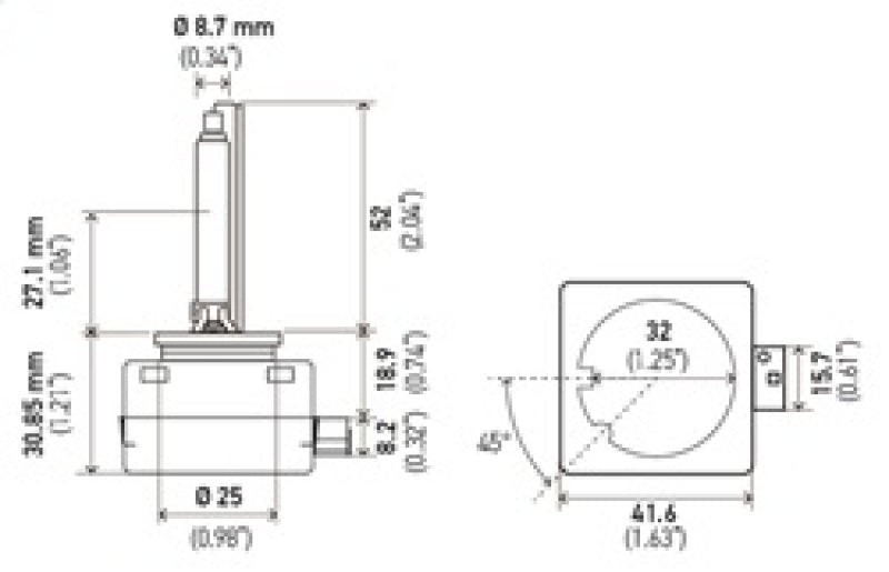 HELLA D1S 5000 K Xenon D1S Bulb PK32d-2 85V 35W 5000K