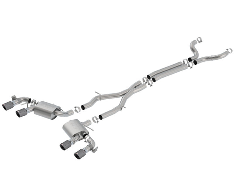 Borla 140726CFBA 17-18 Chevrolet Camaro ZL1 6.2L V8 S Type Catback Exhaust w/ Dual Mode Valves CF Black Anod - #140726CFBA