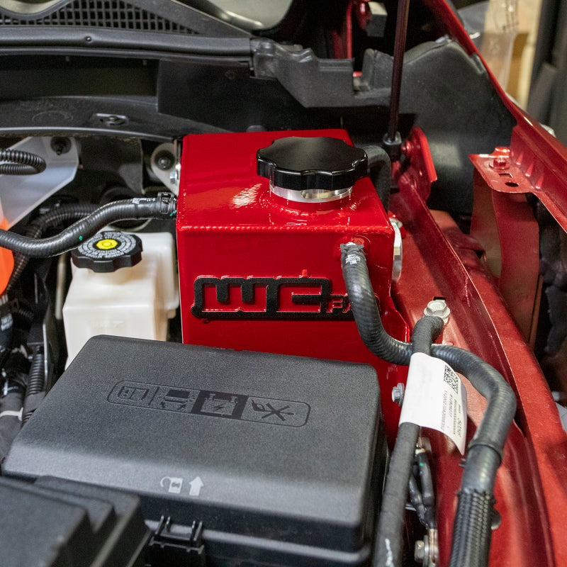 Wehrli Custom Fabrication WCF100268-RED Factory Location Coolant Tank Kit WCFab Red for 2020-2026 Chevrolet Silverado / GMC Sierra 2500 HD / 3500 HD L5P Duramax
