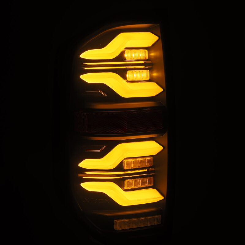 AlphaRex 672030 14-21 Toyota Tundra LUXX LED Taillights Alpha Black w/Activation Light/Sequential Signal
