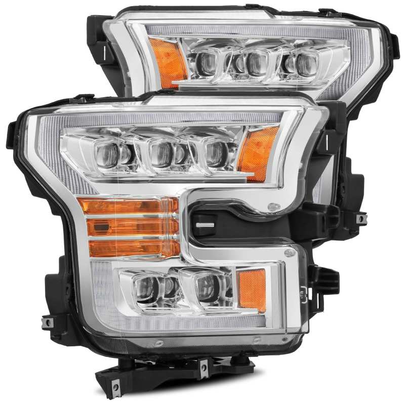 AlphaRex 880148 11-16 Ford F-350 SD NOVA LED Projector Headlights Plank Style Chrome w/Activation Light/Sequential Signal