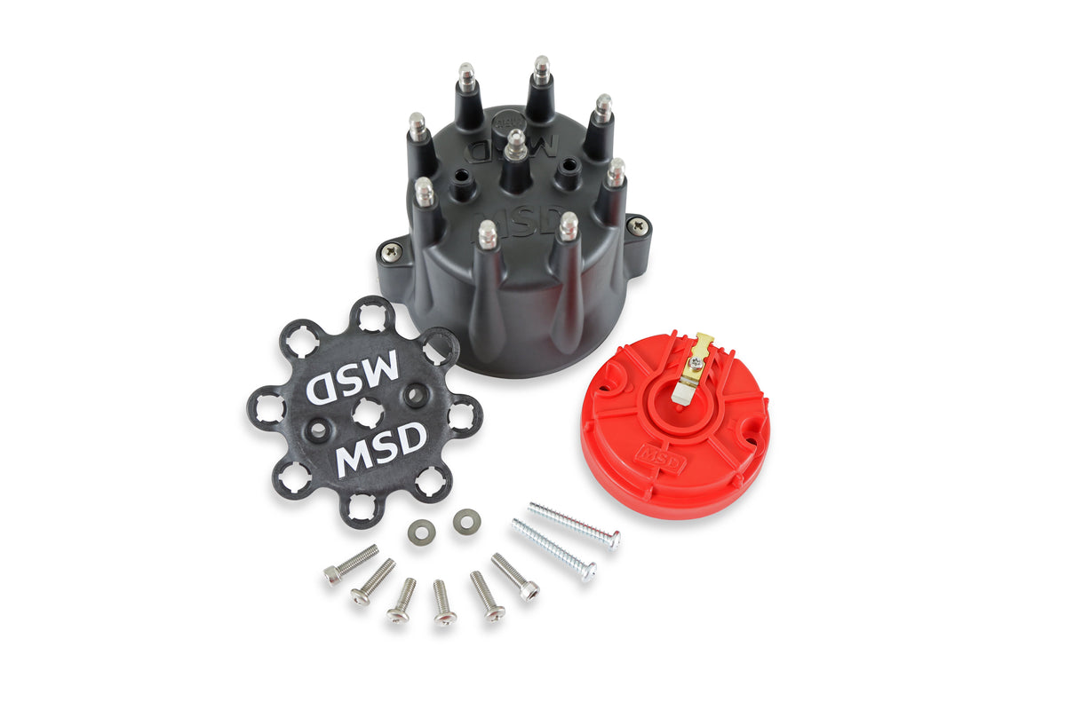 MSD 84336 Black for Chevy V8 HEI Distributor Cap and Rotor