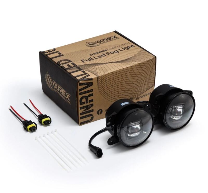 AlphaRex 210004 Universal Chrysler/Dodge/Hummer/Jeep DoubleTap Dual Color LED Projector Fog Lights - White/Amber