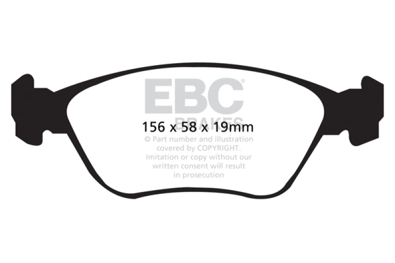 EBC 98-05 Volvo C70 2.3 Turbo T5 (16in Wheels) Redstuff Front Brake Pads DP31362C
