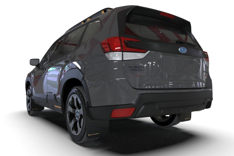 Rally Armor UR Mud Flaps - 2022-2025 Subaru Forester - Black/Red Logo - #MF82-UR-BLK/RD