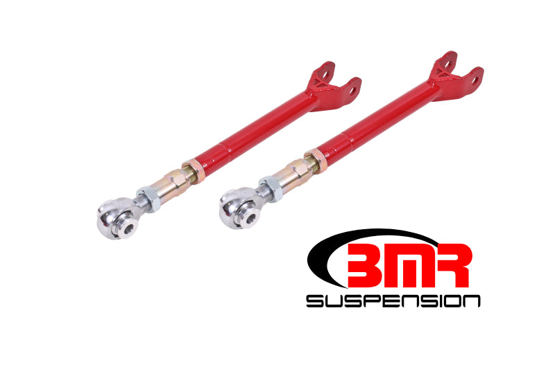 BMR 2008-2023 Challenger Lower Trailing Arms with On-Car Adj. Rod Ends - Red