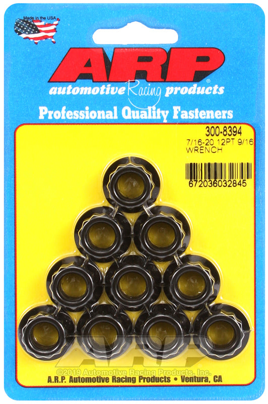 ARP 300-8394 7/16in-20, 9/16in Socket 12pt Nut Kit
