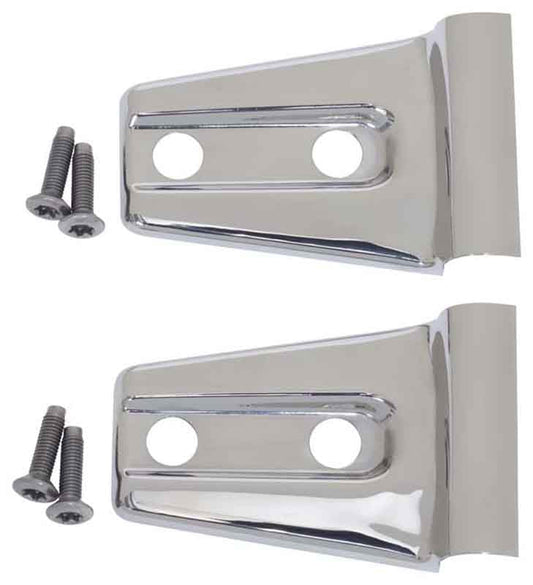 Kentrol 30019 Hood Hinge Overlays Pair for 2007-2018 Jeep Wrangler JK - Polished Silver