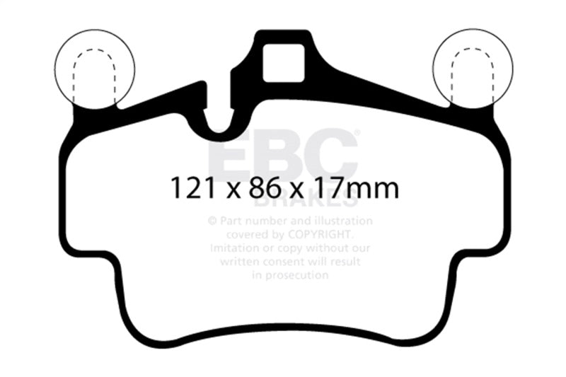 EBC 07-08 Porsche 911 (997) (Cast Iron Rotor only) 3.6 Carrera 2 Redstuff Front Brake Pads DP32029C