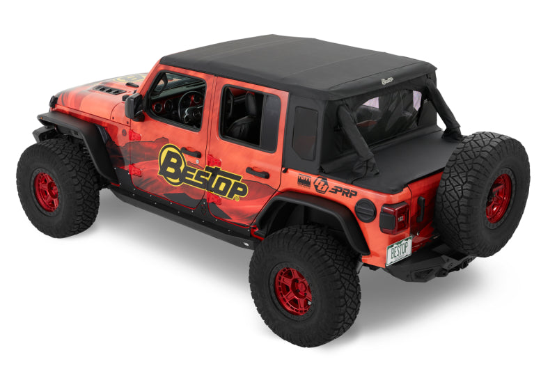 Bestop 18-23 Jeep Wrangler JL 4-Door Halftop Conversion Kit (Black Diamond)