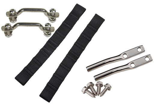 Kentrol 30724 Door Strap Kit for 1997-2006 Jeep Wrangler TJ LJ - Polished Silver