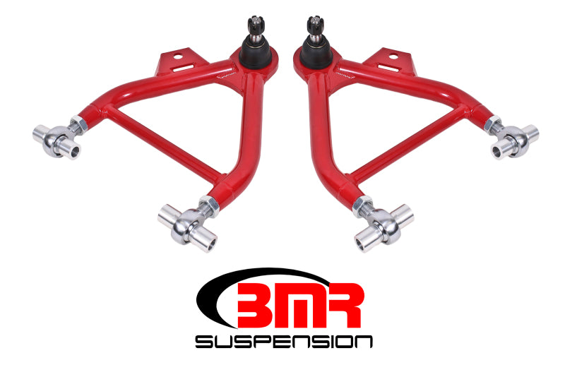 BMR 1979-1993 Fox Mustang Lower A-Arms (Coilover Only) with Adj. Rod End and STD. Ball Joint - Red