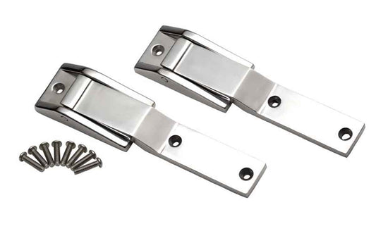 Kentrol 30478 Tailgate Hinge Pair for 1997-2006 Jeep Wrangler TJ LJ - Polished Silver