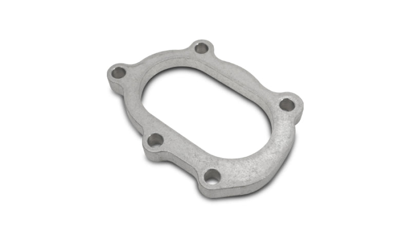 Vibrant GT25R/GT28R Discharge Flange with Oval Outlet (5 Bolt) T304 SS 1/2in