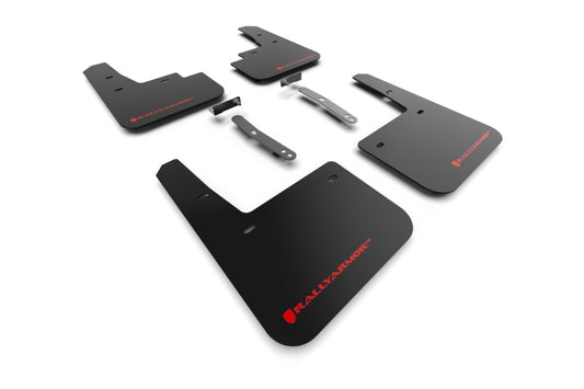 Rally Armor UR Mud Flaps - 2022-2023 Hyundai Kona N - Black/Red Logo - #MF83-UR-BLK-RD