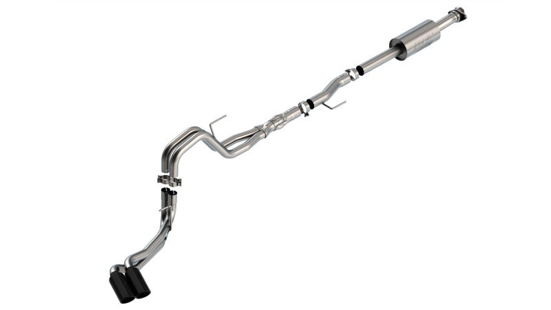 Borla 140875BC F-150 2021 5.0L 4dr CC SB EC STB Lariat/KR/Platnm/LTD 3/2.25 DSE Cat-Back ATAK Black CHR Tips - #140875BC