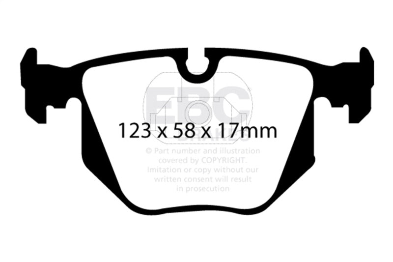 EBC 01-07 BMW M3 3.2 (E46) Redstuff Rear Brake Pads DP31118C