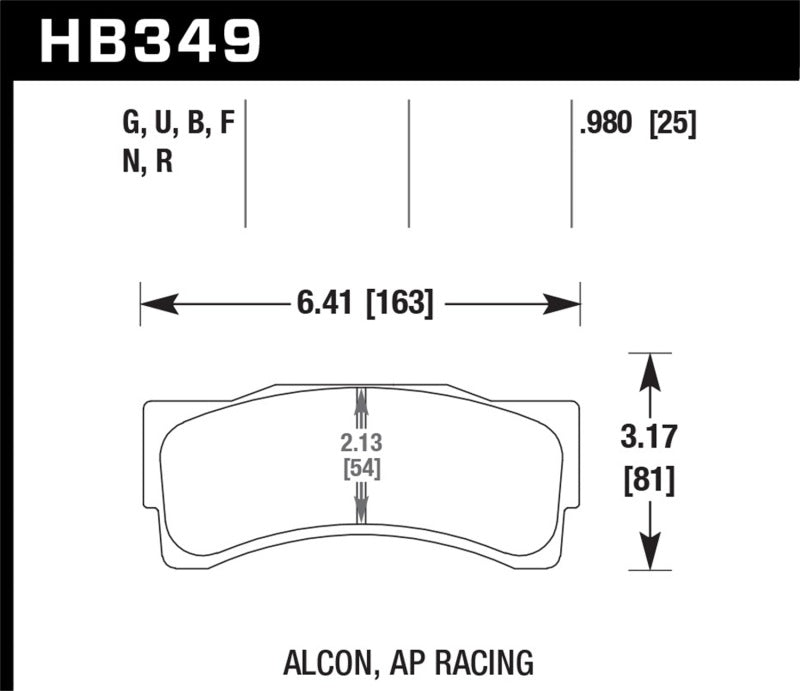 Hawk Performance HB349D.980 ER-1 Motorsport Brake Pads