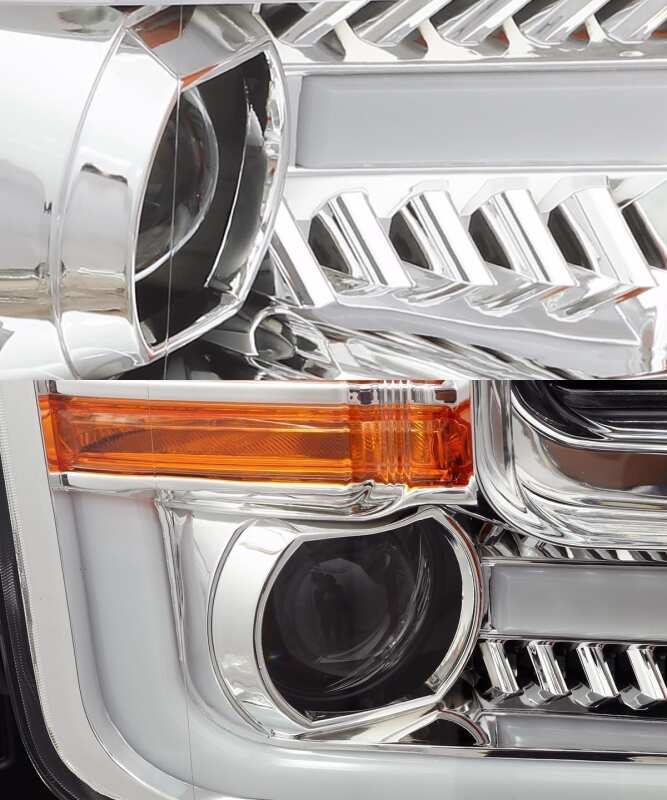 AlphaRex 880157 15-17 Ford F-150 PRO-Series Projector Headlights Plank Style Chrome with Activation Light/Sequential Signal