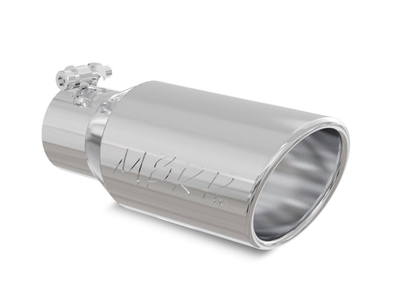 MBRP T5157 Exhaust Tip - , 4" OD Angled Rolled End 2.75" inlet 10" length | T304 Stainless