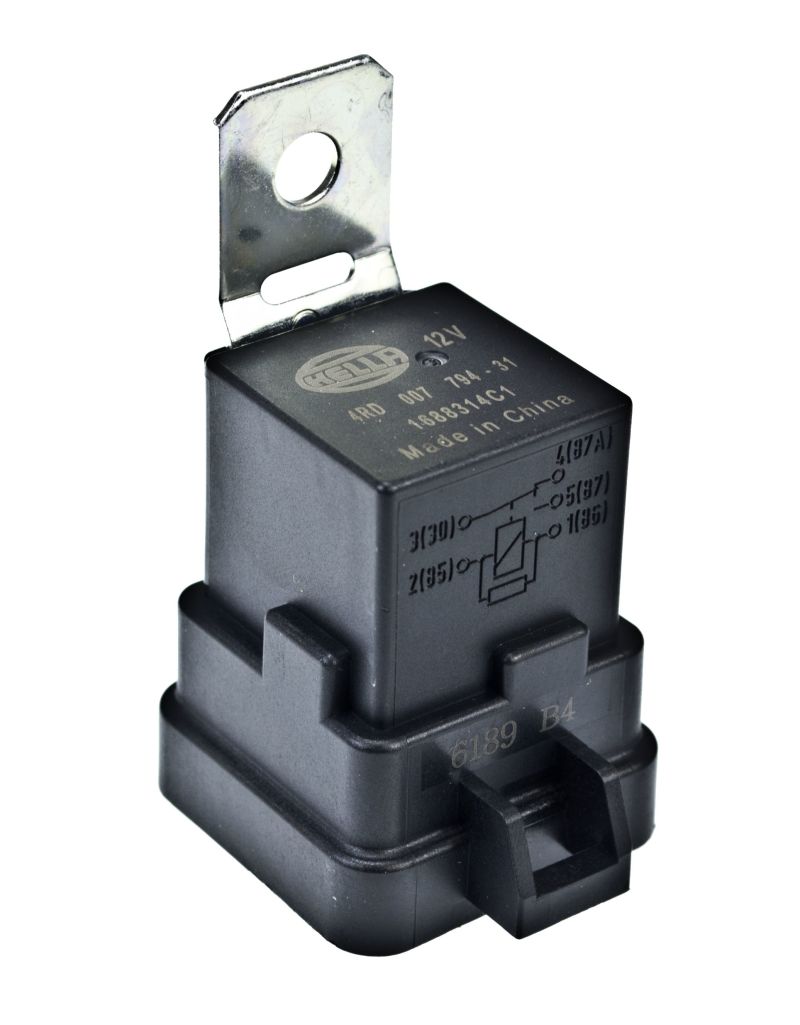 HELLA 007794311 Relay 12V 20/40A SPDT with Resistor Weatherproof Bracket Single