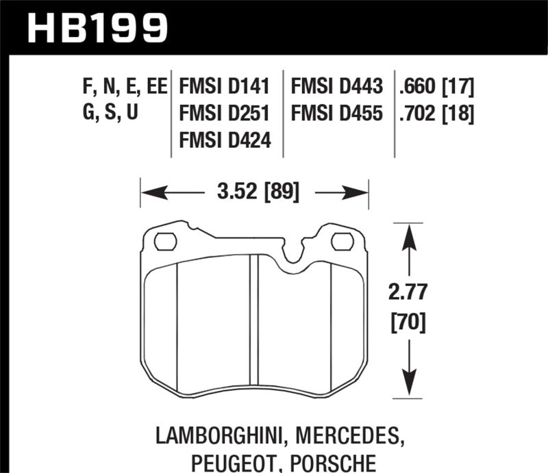 Hawk Performance HB199S.702 HT-10 Motorsport Brake Pads