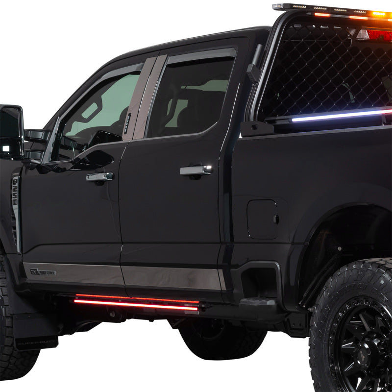 Putco for 2019-2023 Chevrolet Silverado Blade Rocker Kits Sideliners - Red/Blue with White Override