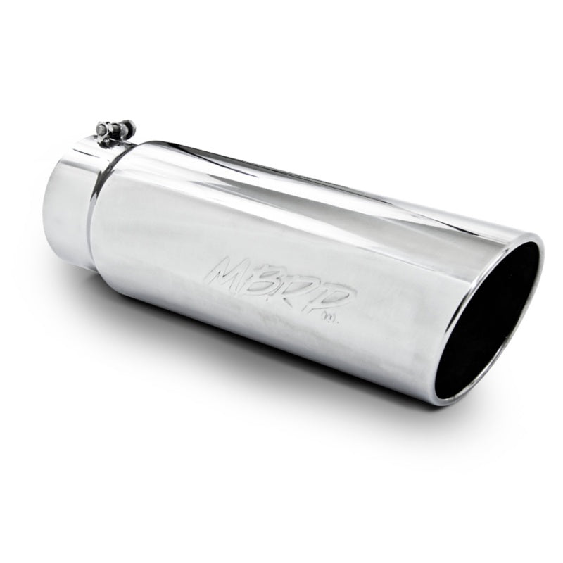MBRP T5125 T304 Stainless Steel 5in Inlet 18in Length 6in Outer Diameter Angled ...