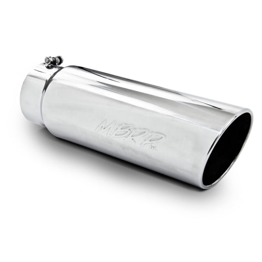 MBRP T5125 T304 Stainless Steel 5in Inlet 18in Length 6in Outer Diameter Angled ...