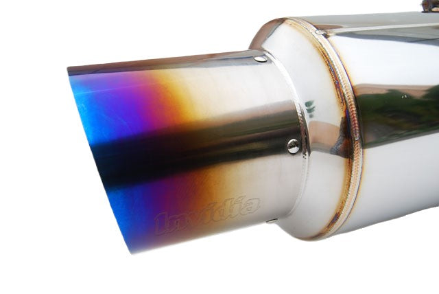 Invidia HS09MEXGRT 08-Up Mitsubishi EVO X Racing Single Titanium tip Cat-back Exhaust