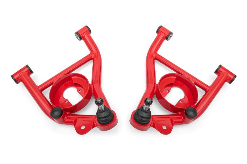 BMR 1978-1987 GM G-Body A-Arms Lower Delrin Bushings Std Ball Joint - Red
