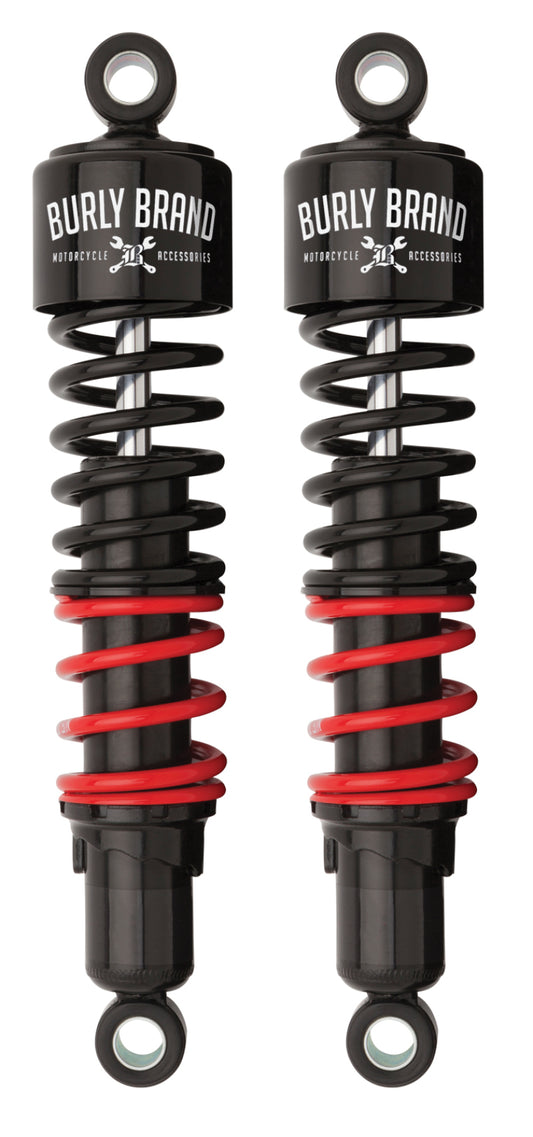Burly Brand B28-1254 Stiletto Shocks 13.0 in Black for 2021-2026 Honda Rebel 1100