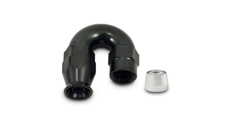 Vibrant -6AN 180 Degree Elbow Hose End Fitting for PTFE Lined Hose