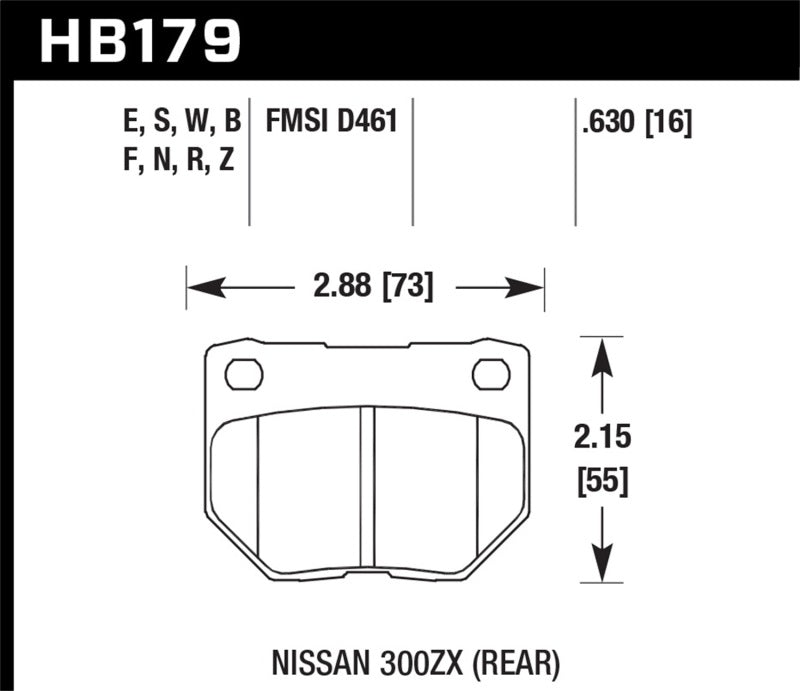 Hawk Performance HB179Z.630 Performance Ceramic Street Brake Pads