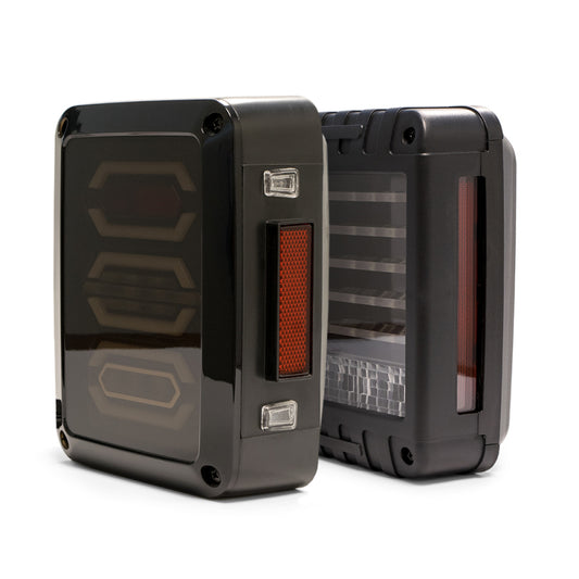 DV8 Offroad 07-18 Jeep Wrangler JK Octagon LED Tail Light - #TLJK-02