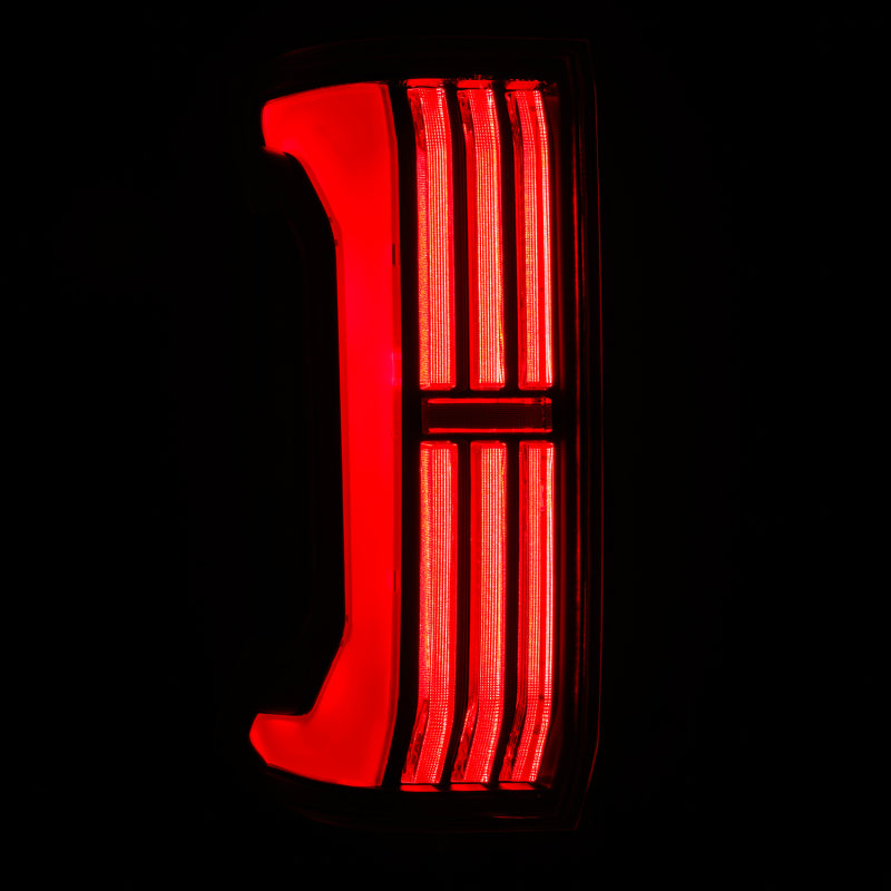 AlphaRex 679010 24-25 Toyota Tacoma NOVA-Series LED Prismatic Tail Lights - Black Red