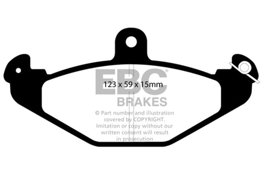 EBC 92-00 Dodge Viper 8.0 Redstuff Rear Brake Pads DP3885C