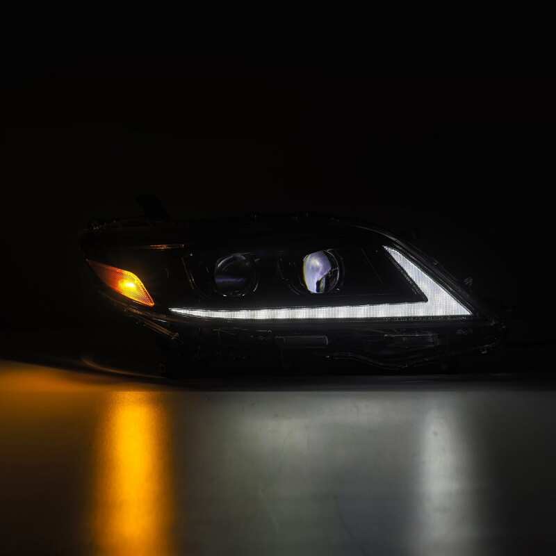 AlphaRex 880765 11-21 Toyota Sienna LUXX LED Projector Headlights Plank Style Alpha Black with Sequential Signal/DRL