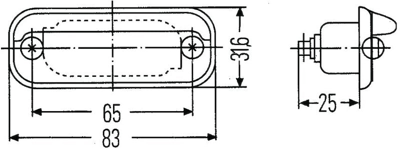 HELLA 001378041 License Plate Lamp 12V Pack of 4