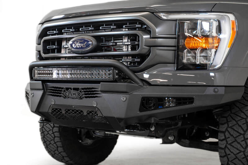 Addictive Desert Designs for 2021 Ford F-150 HoneyBadger Front Bumper w/ Top Hoop