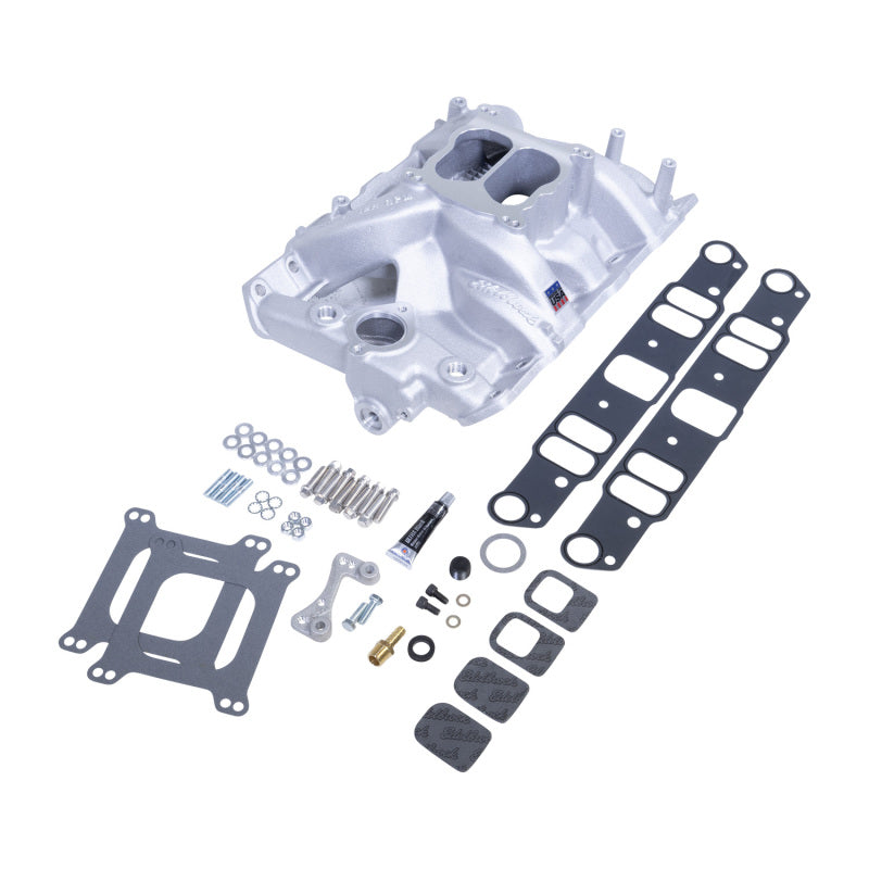 Edelbrock 7156-KIT Pontiac Performer RPM Manifold & Install Kit
