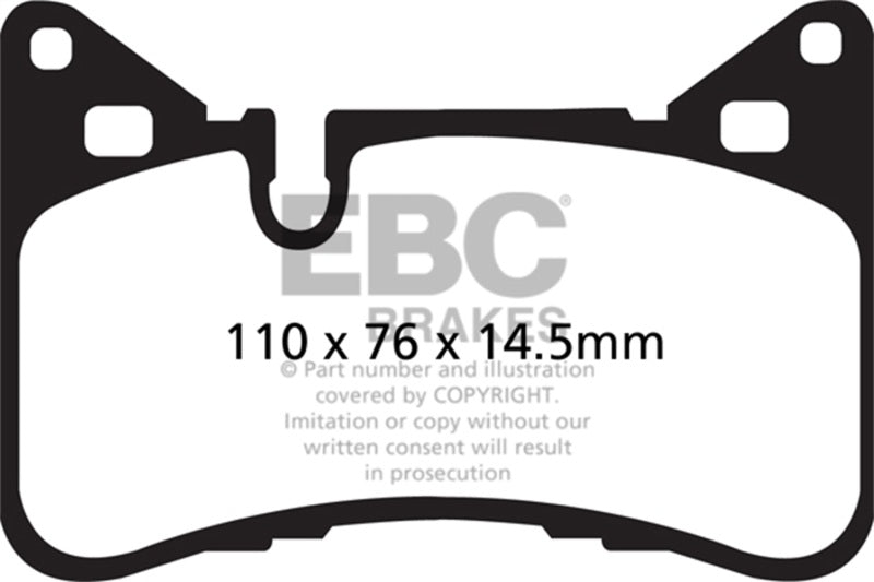 EBC 14 Mercedes-Benz C63 AMG (W204) 6.2 Bluestuff Rear Brake Pads DP52117NDX