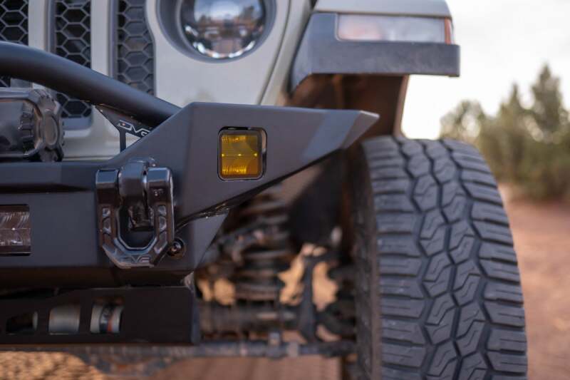 DV8 Offroad 18-23 Jeep Wrangler JL / 20-23 Jeep Gladiator JT FS-7 Mid-Width Winch Front Bumper - #FBJL-07